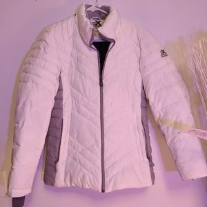 White/Gray Ski Jacket Puffer Coat ZeroXposure
